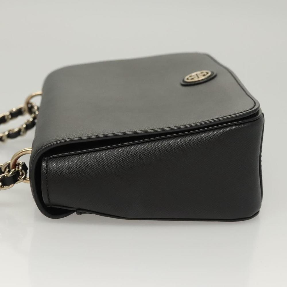 TORY BURCH Chain Shoulder Bag Leather Black Auth 124109 - Picture 4 of 16